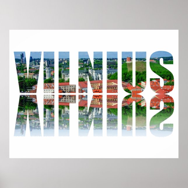 Poster texto de Vilnius com reflexão (Frente)