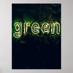 Poster Texto do Word na Imagem de Texto Verde