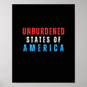 Poster Texto Dos Estados Da América Sem Encargos