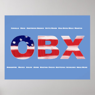 Poster Texto E Cidades Do Sinalizador OBX