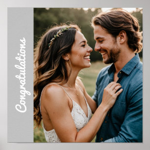 Poster texto e foto personalizados de cartaz de compromis