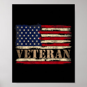 Poster Texto em negrito veterano retrô Dia dos Pais bande