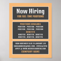 Texto in a box, Anúncio de recrutamento de vagas d