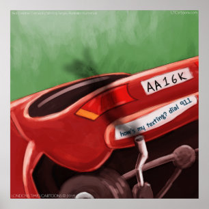 Poster Texto Não e Rick de Unidade Londres Engraçado Po