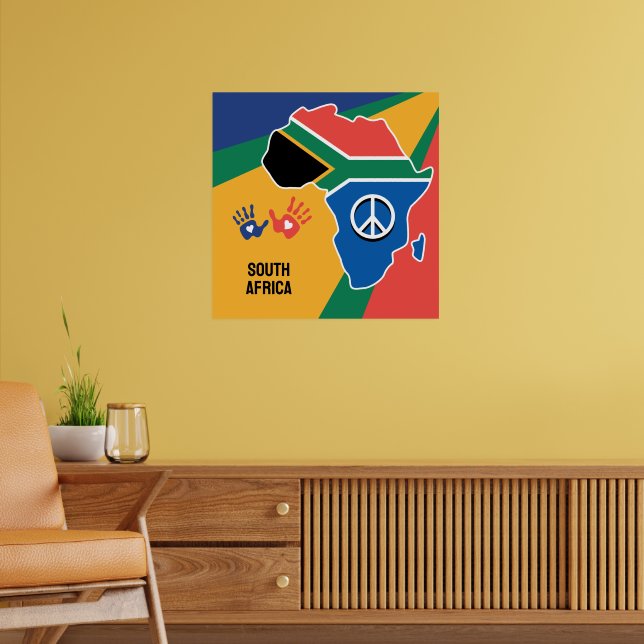 Poster Texto Personalizado África do Sul (Sala de Estar 2)