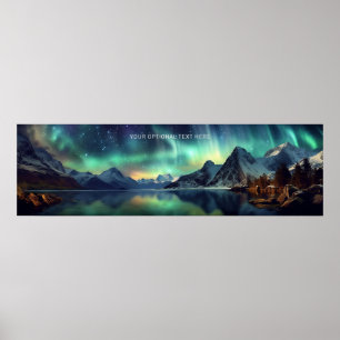 Poster Texto personalizado Aurora Borealis