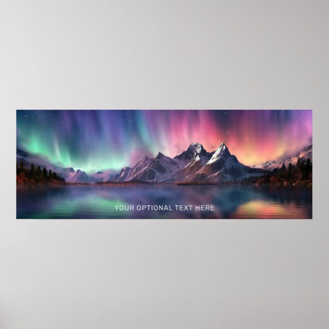 Poster Texto personalizado Aurora Borealis (Frente)