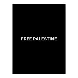 Pôster Texto personalizado branco preto da Palestina livr