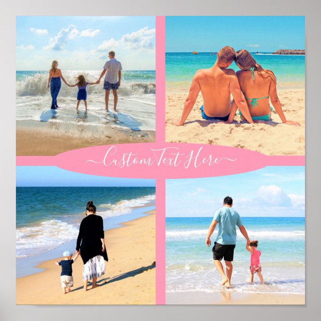 Poster Texto Personalizado de Amor Personalizado da Famíl (Frente)