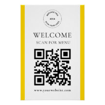 Texto Personalizado de Código QR Moderno Brilho Em