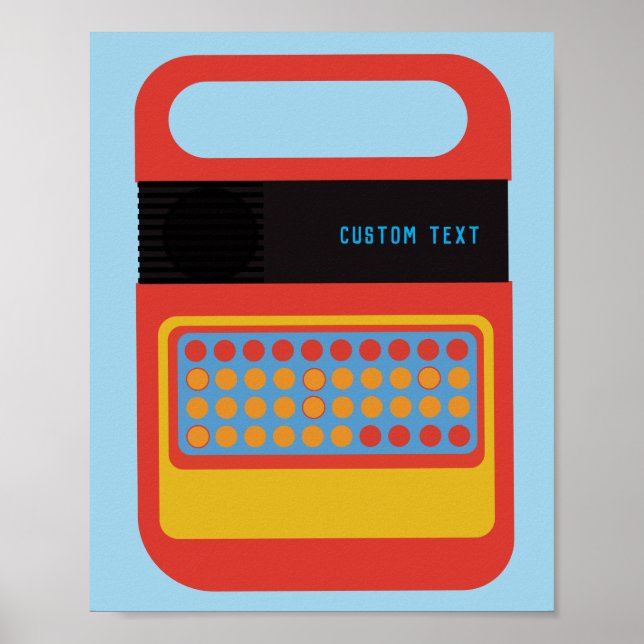 Poster Texto personalizado do brinquedo de fala e ortogra (Frente)