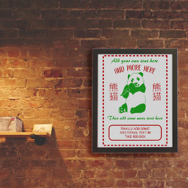 Poster Texto Personalizado do Menu de Saída do Restaurant