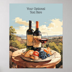 Poster Texto Personalizado do Vinho