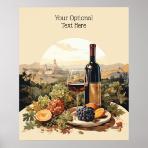 Poster Texto Personalizado do Vinho