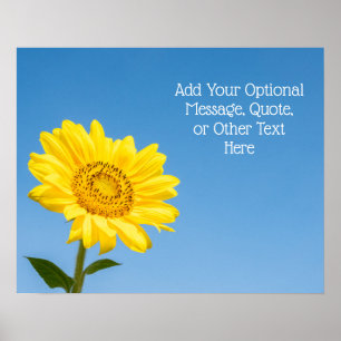 Poster Texto personalizado Girassol