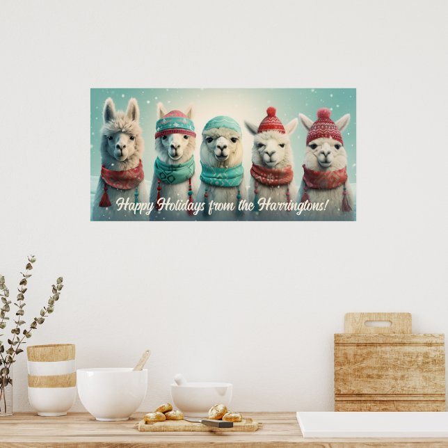 Poster Texto Personalizado Llamas de inverno (Cozinha)