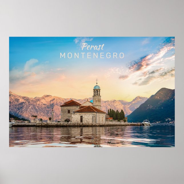 Poster Texto Personalizado Montenegro (Frente)