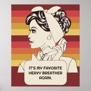 Poster Texto Personalizado Mulher Retro