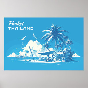 Poster Texto personalizado Phuket Tailândia