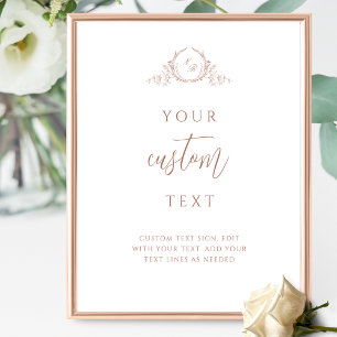 Poster Texto Personalizado Terracotta com Sinal de Casame