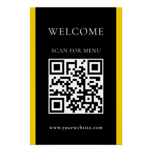 Pôster Texto QR personalizado Texto do pedestal comercial