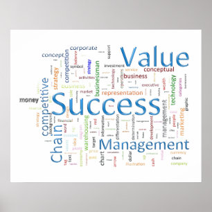 Poster Texto relacionado do valor e do sucesso