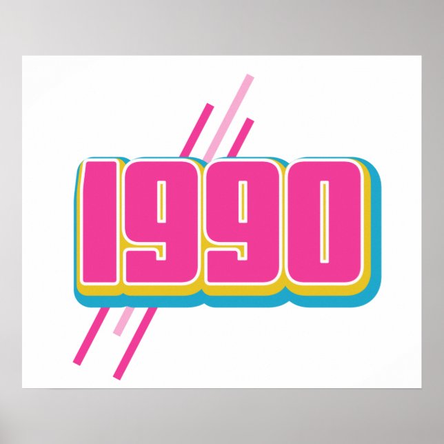 Poster texto retrô 1990 (Frente)