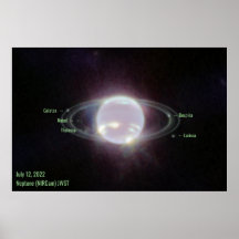 Texto Verde da Imagem NIRCam do Neptune James Webb