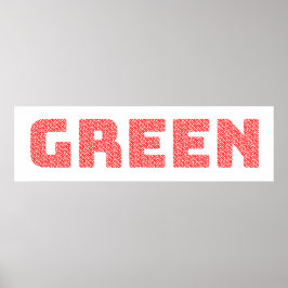 Poster “Texto Vermelho, Palavra Verde” Eco-Palavra-Arte –