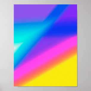 Poster textura abstrato verde-rosa-azul-amarela
