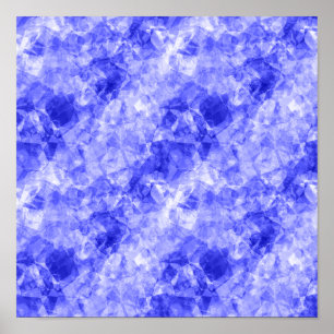 Pôster Textura Azul Amassada