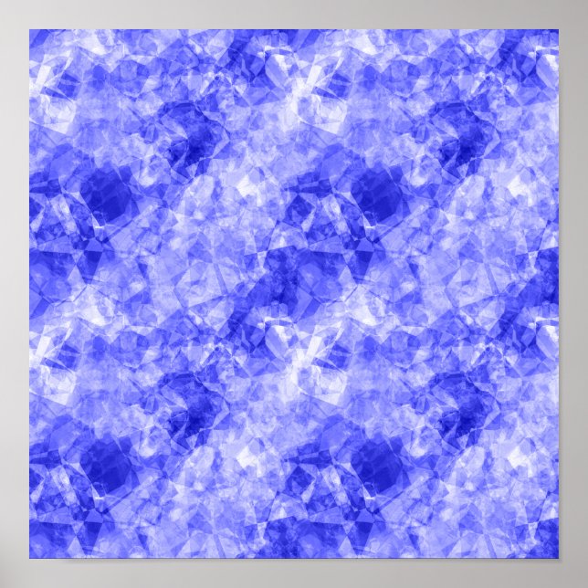 Pôster Textura Azul Amassada (Frente)