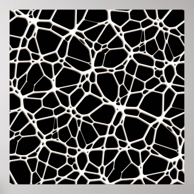 Pôster Textura branca na Web + seu solteiro. & ideias (Frente)