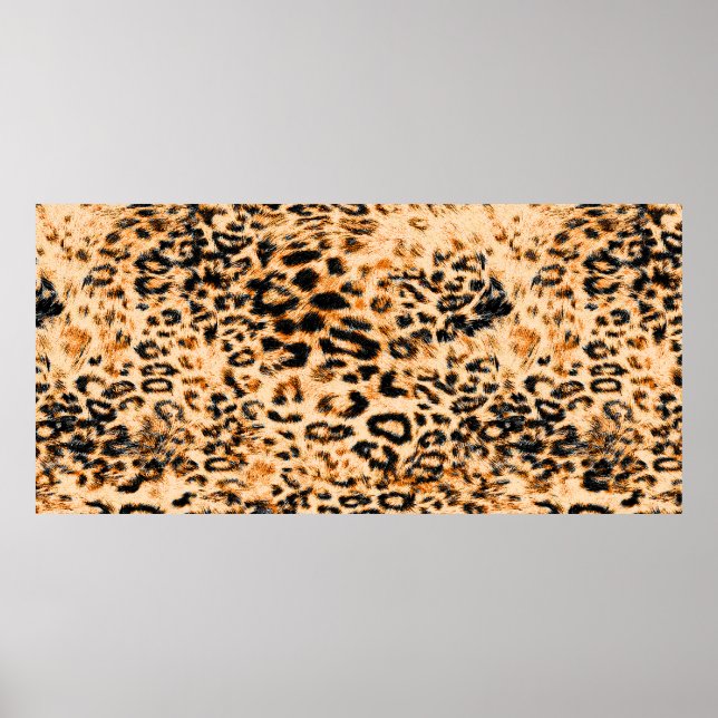 Poster Textura da pele do leopardo, padrão do leopardo (Frente)