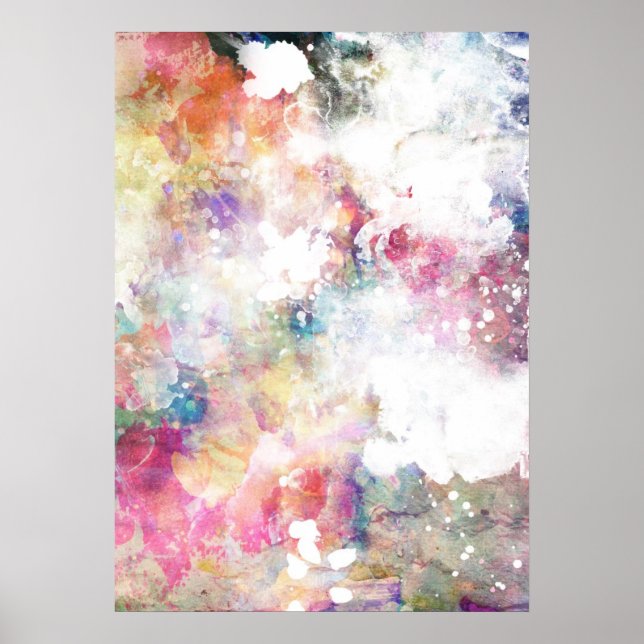 Poster textura de abstrato com pintura aquosa 2 (Frente)