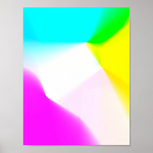 POSTER TEXTURA DE ABSTRATO DE PINCO AZUL AMARELO