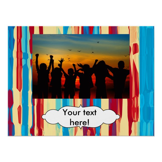 Pôster Textura de aquarelas (Frente)