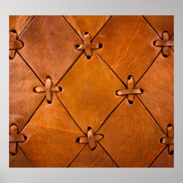 Poster Textura de couro, detalhes da cobertura natural. (Frente)
