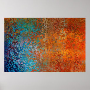 Poster Textura de fundo castanho-velho