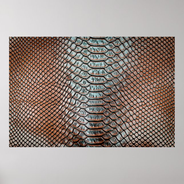 Poster textura de fundo em pele, crocodilo,l (Frente)