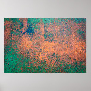 Poster Textura de fundo em placa metálica enferrujada. P