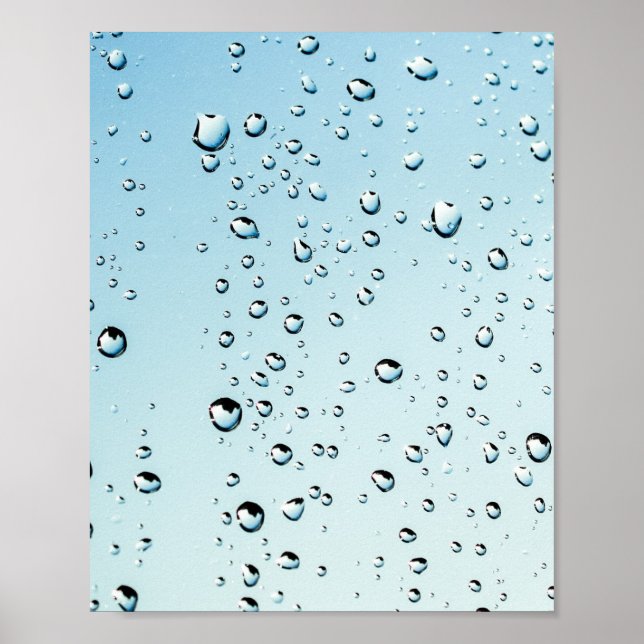 Poster Textura de gotas de chuva (Frente)