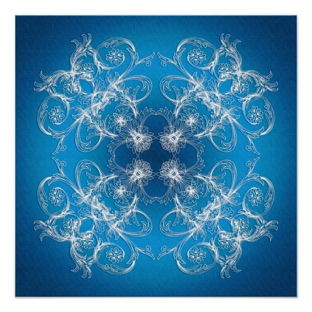 Pôster textura de gradiente abstrato barroco. (Frente)