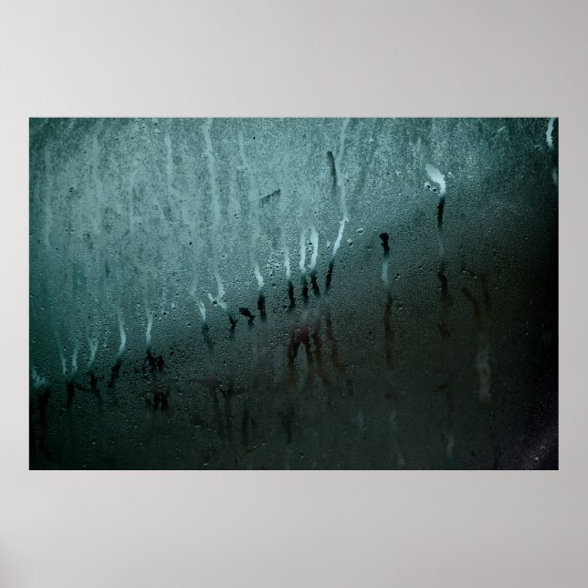 Poster Textura de humidade da janela de vidro (Frente)