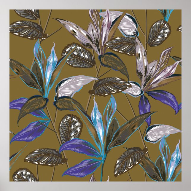 Poster Textura de parede antiga com fissuras, fundo retrô (Frente)