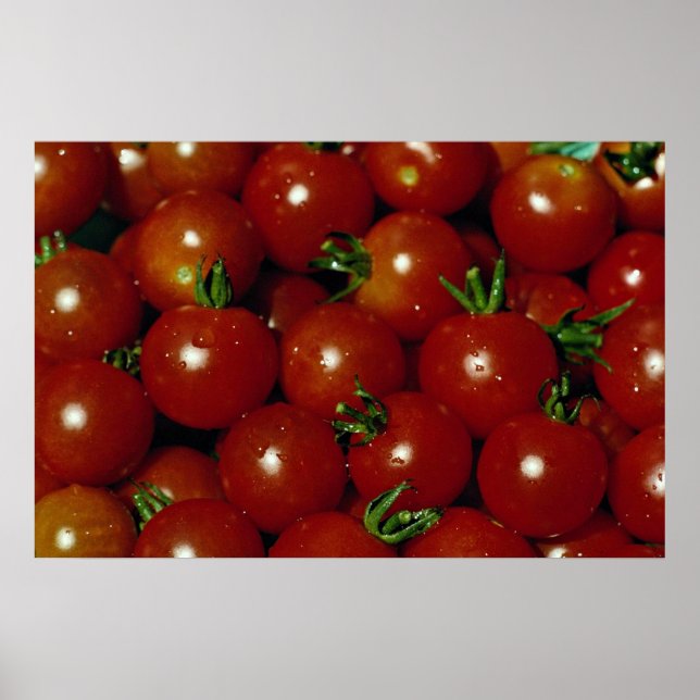 Poster Textura de tomate de cereja doce (Frente)