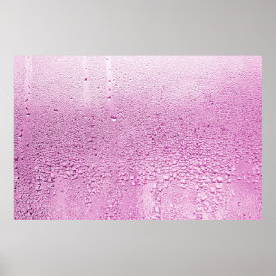 Poster Textura de uma gota de chuva sobre uma transparên