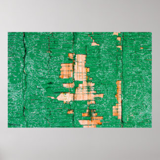 Poster Textura de vedação velha de madeira com tinta shab