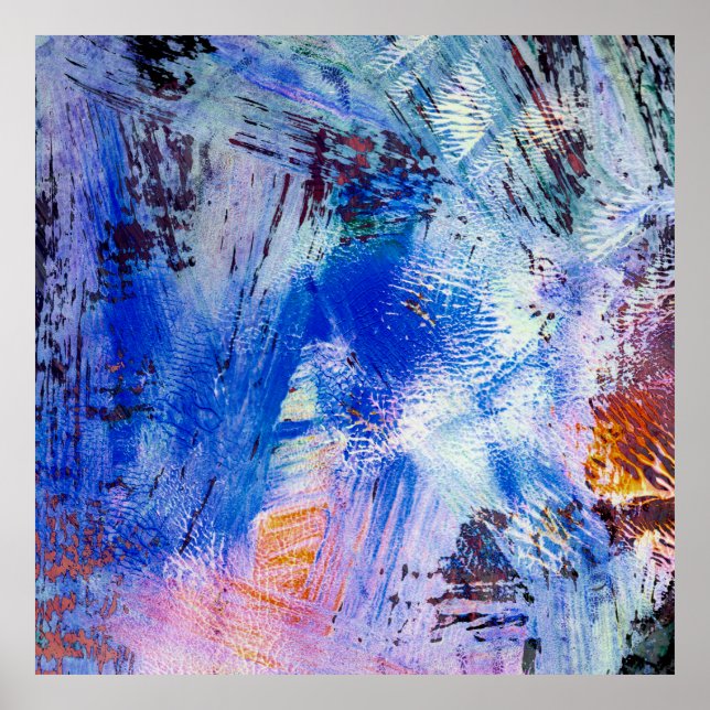 Poster textura do raster acrílico mono multicolorido dife (Frente)