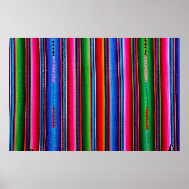 Poster Textura Do Tecido Mexicano (Frente)